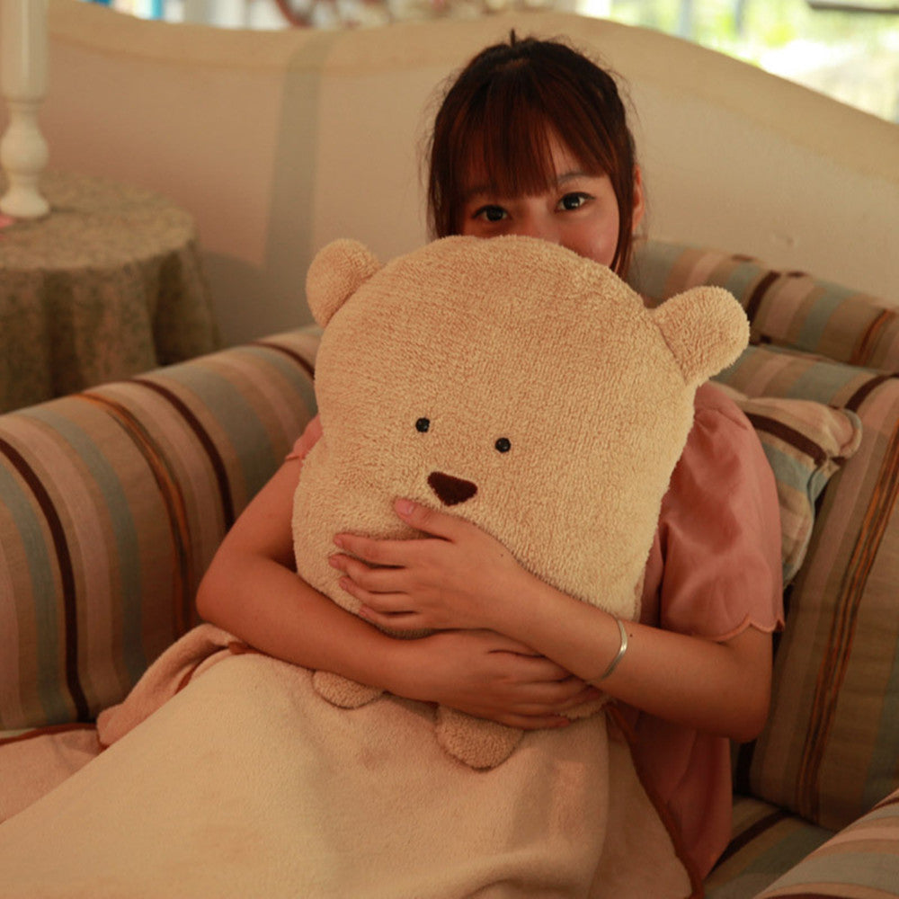 【Bunny】多功能四合一抱枕靠墊保暖毯